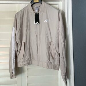 Adidas NEW essentials 3 lifestyle bomber jacket front zip lined Athletic Jacket